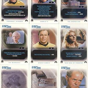 THE QUOTABLE STAR TREK THE ORIGINAL SERIES TOS 2004 COMPLETE BASE CARD SET 110