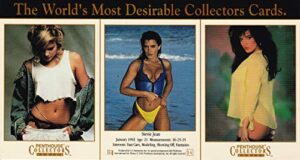 1992 penthouse collectors series trading card promo 3 card sheet nm