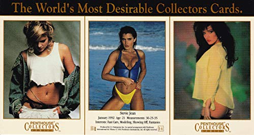 1992 Penthouse Collectors Series Trading Card Promo 3 card Sheet NM