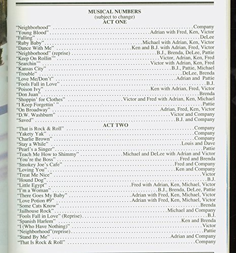 Smokey Joe's Cafe, Broadway Playbill + Ken Ard, Adrian Bailey, Brenda Braxton, B.J. Crosby , Michael Park, DeLee Lively , Victor Trent Cook , Frederick B. Owens