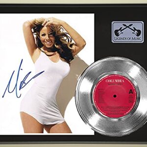 Mariah Carey All I Want For Christmas Is You Reproduction Signed Silver Record Display Wood Plaque