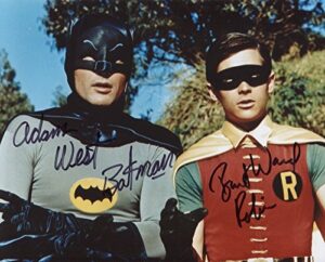 batman & robin adam west burt ward reprint signed 8×10 photo #2 rp