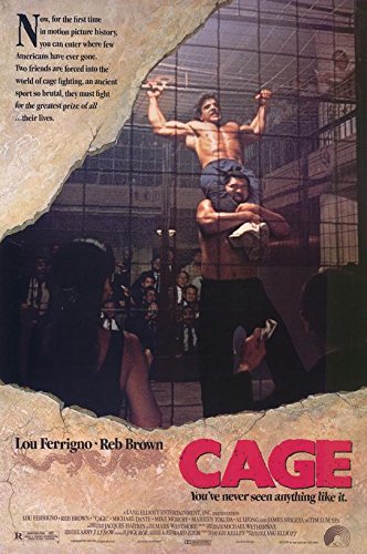 CAGE - 27"X40" Original Movie Poster One Sheet Rolled 1989 Lou Ferrigno Rare