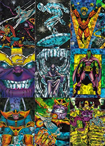 THE SILVER SURFER 1992 COMIC IMAGES COMPLETE PRISMATIC BASE CARD SET OF 72 MARVEL