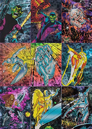 THE SILVER SURFER 1992 COMIC IMAGES COMPLETE PRISMATIC BASE CARD SET OF 72 MARVEL