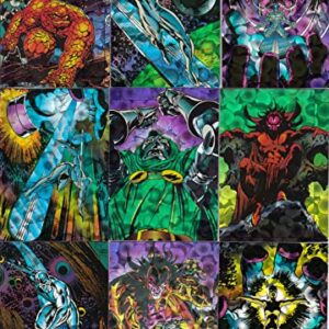 THE SILVER SURFER 1992 COMIC IMAGES COMPLETE PRISMATIC BASE CARD SET OF 72 MARVEL