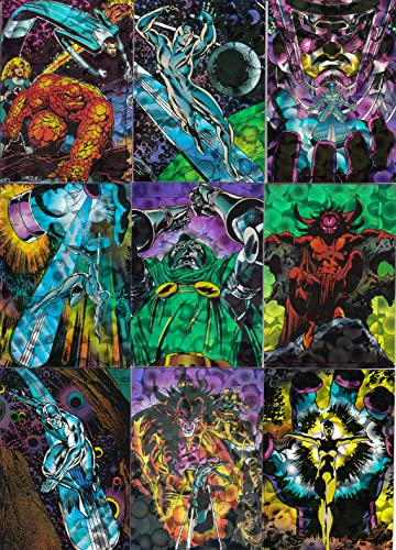 THE SILVER SURFER 1992 COMIC IMAGES COMPLETE PRISMATIC BASE CARD SET OF 72 MARVEL