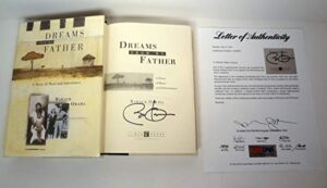 president barack obama signed autograph 1995 1st edition/1st print dreams from my father book psa/dna coa