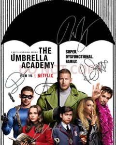 the umbrella academy reprint signed cast 11×14 poster photo #3 rp elliot page gerard way