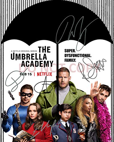 The Umbrella Academy reprint signed cast 11x14 poster photo #3 RP Elliot Page Gerard Way