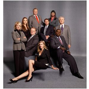 boston legal cast shot with william shatner as denny crane close up in suit 8 x 10 photo