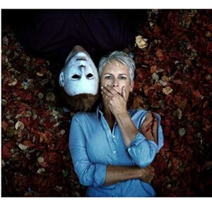 halloween jamie lee curtis juxtaposed with michael myers 8 x 10 inch photo