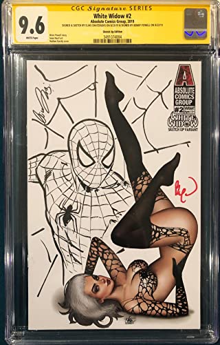 ELIAS CHATZOUDIS ORIGINAL Sketch Art CGC 9.6 Signed WHITE WIDOW COMIC not CBCS