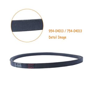 954-04013 Belt with 754-04014 Belt Kit for Compatible with MTD Compact Snowthrowers 2007 and Newer Replacement 754-04013, 954-04014, Snowthrower Auger Drive V Belt (2 Pack)
