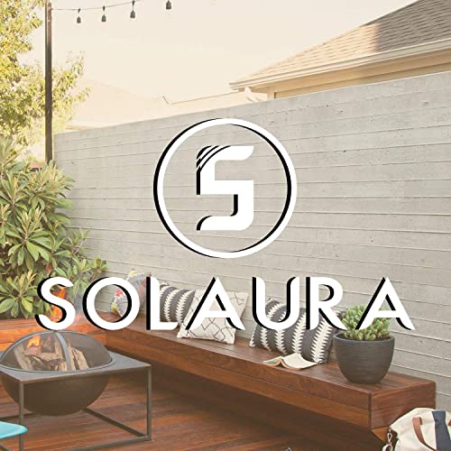 SOLAURA Patio Furniture Set Outdoor Conversation Set All Weather Wicker Furniture 4 Pieces Sectional Sofa Set with Tempered Glass Coffee Table-Brown