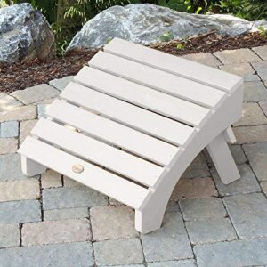 Highwood AD-OTL1-WHE Adirondack Folding Ottoman, Adult, White, 19W x 20D x 13H in.