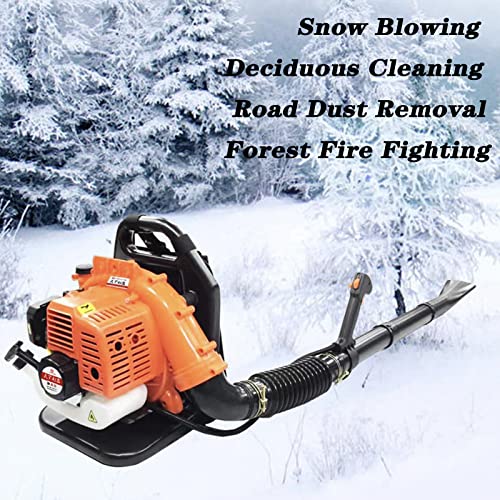 Backpack Gas Powered Leaf Blower, Grass Lawn Blower Air Cooling Commercial 2 Stroke 42.7cc Gas Powered Leaf Blower for Lawn Care, Debris, Yard, Work Around The House (Black)