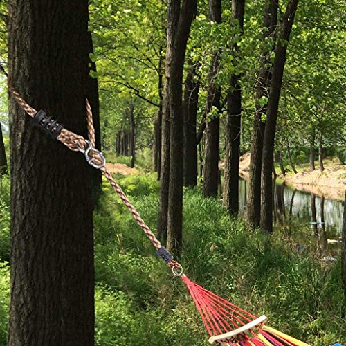 Ymeibe Set of 2 Tree Swing Nylon Ropes Indoor Outdoor Adjustable Hammock Swinging Chair Straps Hanging Kit for Adjustment or Extension - Holds to 700lbs (60 inch, Brown)