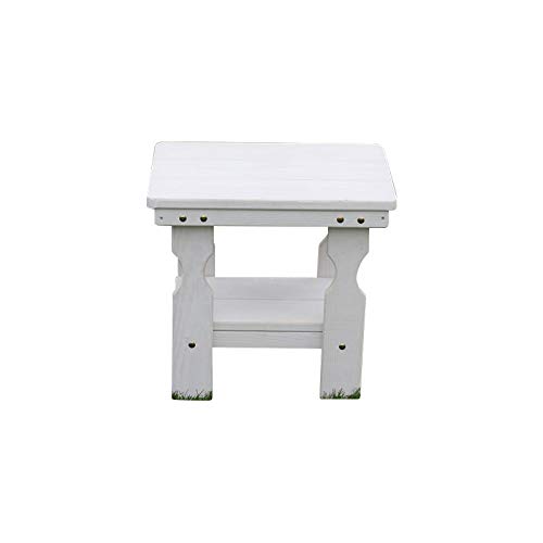 CAF Amish Heavy Duty Pressure Treated End Table (Semi-Solid White Stain)