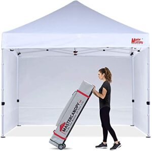 mastercanopy heavy duty pop-up canopy tent with sidewalls (10×10,white)