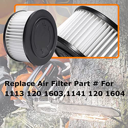 Mtanlo Air Fuel Filter HD2 for Stihl MS261 MS271 MS291 MS311 MS341 MS391 MS261C MS271C MS362C Chainsaw Maintenance Tune Up Hi-Flow Pleated Cleaner Service Kit 1141 120 1604