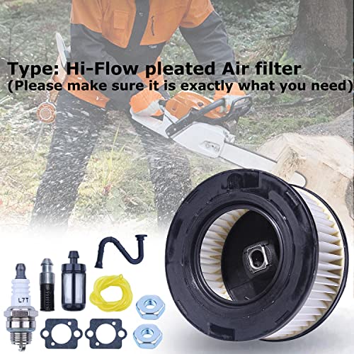 Mtanlo Air Fuel Filter HD2 for Stihl MS261 MS271 MS291 MS311 MS341 MS391 MS261C MS271C MS362C Chainsaw Maintenance Tune Up Hi-Flow Pleated Cleaner Service Kit 1141 120 1604