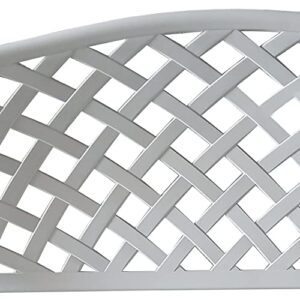 Oakland Living Luxury High-End Cast Aluminum Outdoor Patio Bench, White