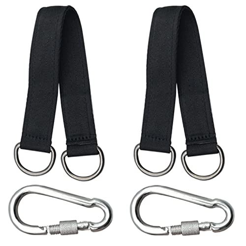 Tree Swing Straps, 2 PCS 440 Lbs Heavy Duty Hanging Strap with Lock Snap Carabiner Hook for Hammock Plank Weight Pulley Punching Bag