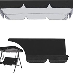 Waterproof Swing Ceiling Cover Swing Cover Garden Courtyard Anti-ash and Anti-Falling Sunshade Cover 210D Garden Protective Cover for 2/3-Seater-Swing 22.6.21