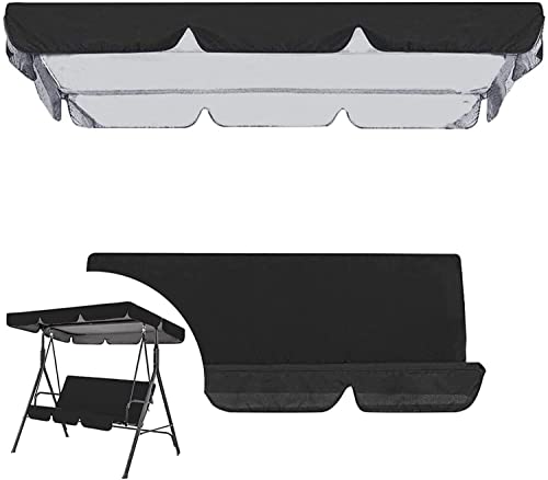 Waterproof Swing Ceiling Cover Swing Cover Garden Courtyard Anti-ash and Anti-Falling Sunshade Cover 210D Garden Protective Cover for 2/3-Seater-Swing 22.6.21