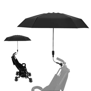 36 Inch Large Size Stroller Umbrella,Portable Sun Umbrella,Foldable and Detachable Clip on Umbrella,Attachable Umbrella for Outdoor Chair,Waterproof Umbrella with Holder Clip Clamp