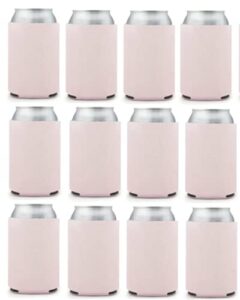 can cooler sleeves blank poly foam (12, blush)