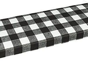 Pillow Perfect Outdoor/Indoor Anderson Matte Bench/Swing Cushion, 1 Count (Pack of 1), Black