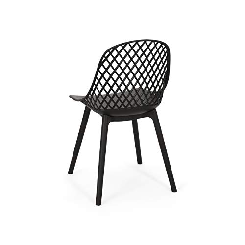 Christopher Knight Home Delora Outdoor Dining Chair (Set of 2), Black