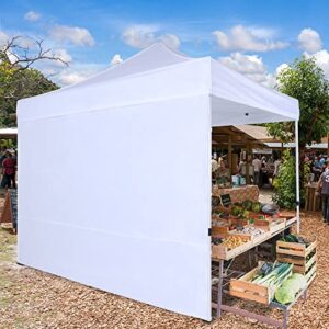 COOSHADE SunWall for 10x10 Pop up Canopy Tent, 1 Pack Sidewall Only (White)