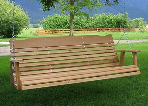 Kilmer Creek 5 Foot Natural Cedar Porch Swing, Amish Crafted, Includes Chain & Springs