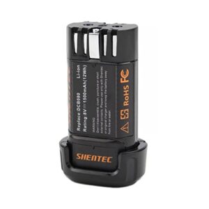 Shentec 1500mAh 8-Volt Replacement Battery Compatible with DEWALT DCB080 Dewalt DCF680N1 DW4390 DCF680N2 DCF680G2, Li-ion Battery