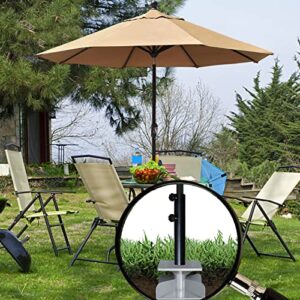 EliteShade USA In-ground Umbrella Base Stand Umbrella Holder for Both Offset Cantilever Umbrella and Middle Pole Patio Umbrella, Silver, Bonus Umbrella Pole Holder