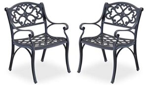 homestyles 6654-80 outdoor chair pair, black
