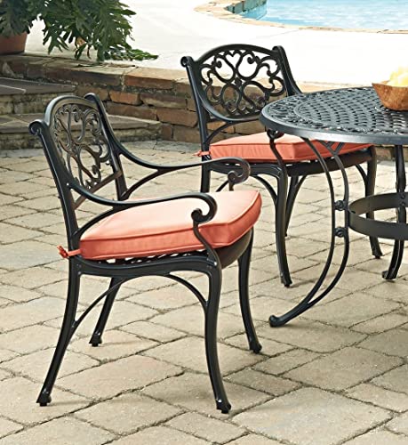 Homestyles 6654-80 Outdoor Chair Pair, Black