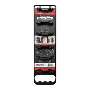 stealthmounts packout battery holder board | m18 battery board for milwaukee packout | perfect for transport and storage (milwaukee m18 w/handle and packout feet)