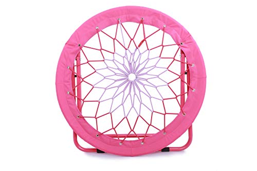 Camp Field Camping and Room Bungee Folding Dish Chair for Room Garden and Outdoor (Pink)