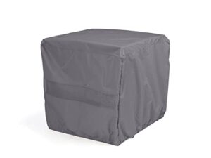 covermates square patio accent table cover – water-resistant polyester, mesh ventilation, patio table covers-charcoal