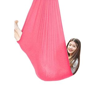 tangist sensory swing indoor swing for adults with autism sensory swing for adults compression swing for autism spd anxiety ，hardware included (color : pink, size : 150x280cm/59x110in)