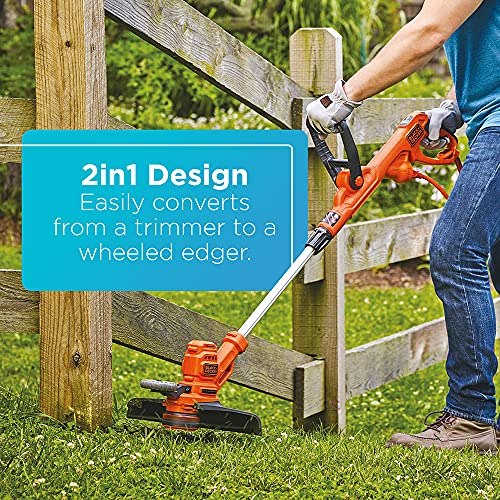 BLACK+DECKER String Trimmer with Auto Feed, Electric, 6.5-Amp, 14-Inch (BESTA510)