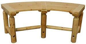 leigh country aspen curved bench, natural