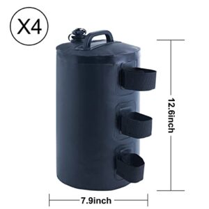 MASTERCANOPY Canopy Heavy Duty Weight Water Bag 4pcs/Pack Black