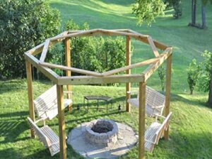 porch swing fire pit kit 140 sft kit for fire pit surround seating