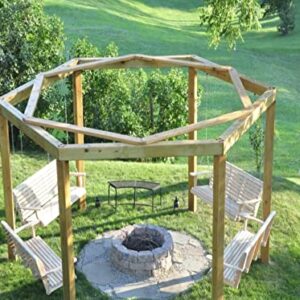 Porch Swing Fire Pit Kit 140 SFT kit for fire Pit Surround Seating