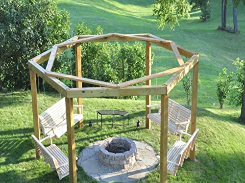 Porch Swing Fire Pit Kit 140 SFT kit for fire Pit Surround Seating